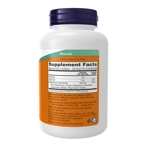 Now Foods, Magnesium Citrate, 90 softgels