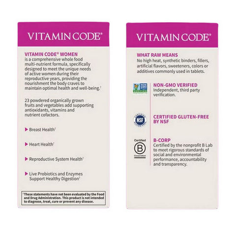 Garden of Life, Vitamin Code, Women's Formula 120 Caps