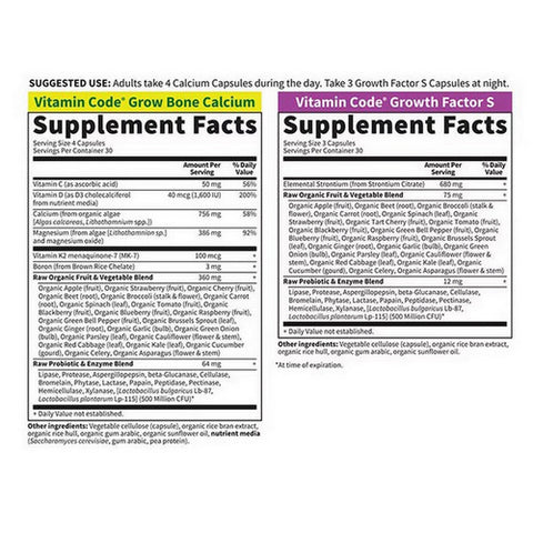 Garden of Life, Vitamin Code, Grow Bone System 1 Kit