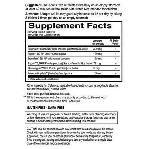 Garden of Life, Wobenzym N, 200 Tabs Garden of Life