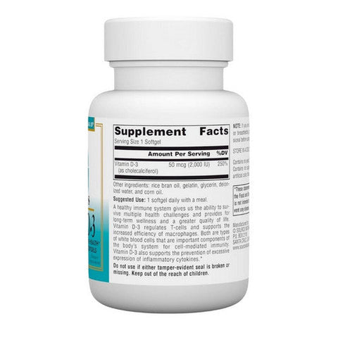 Source Naturals, Wellness Vitamin D-3, 2000 IU, 100 Softgels Source Naturals