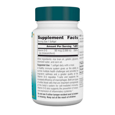 Source Naturals, Wellness Vitamin D-3, 2000 IU, 200 Softgels Source Naturals