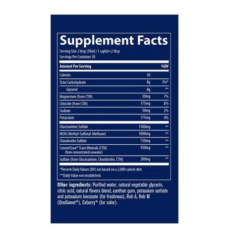 Trace Minerals, Glucosamine/Chondroitin/Msm Blueberry, 32 oz Trace Minerals