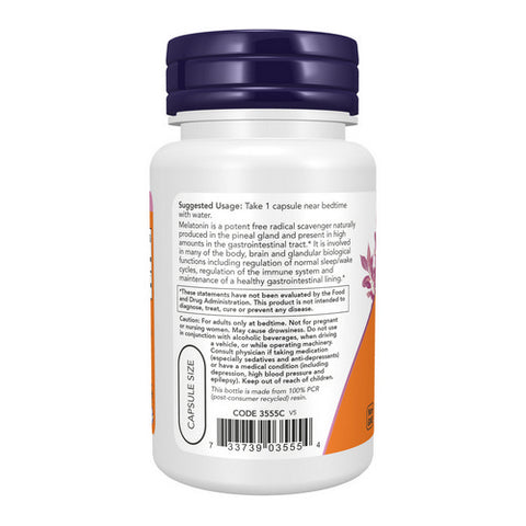 Now Foods, Melatonin, 5 mg, 60 Vcaps