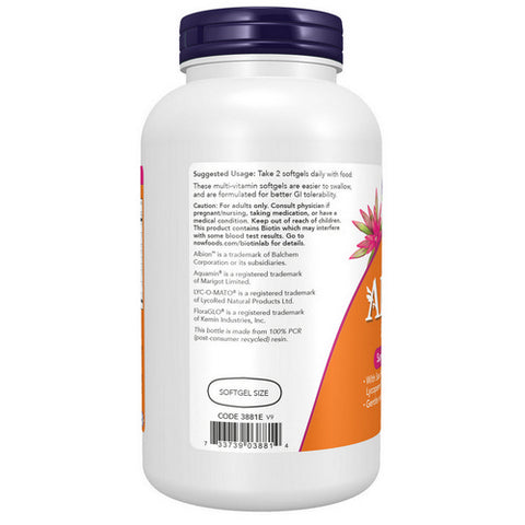 Now Foods, Adam Men's Multiple Vitamin, 180 Softgels