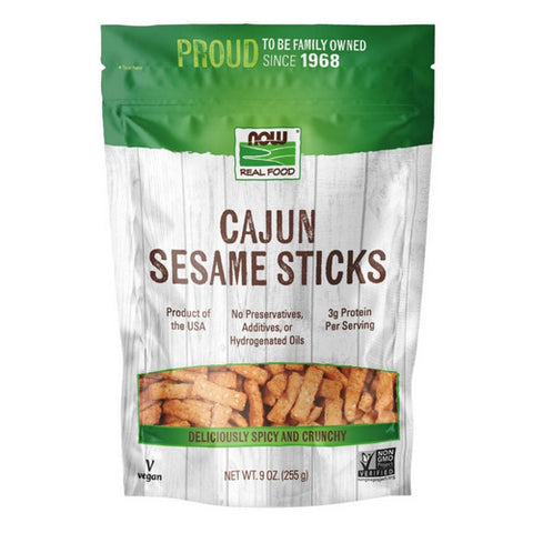 Now Foods, Sesame Sticks, Cajun 9 oz