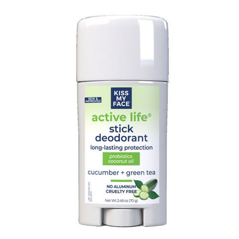 Kiss My Face, Active Life Deodorant Stick, Green Tea 2.48 oz