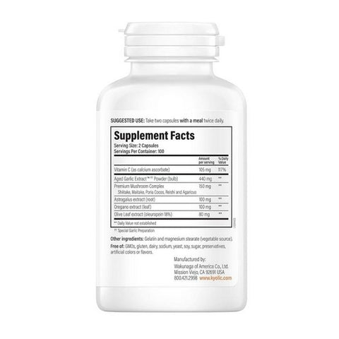 Kyolic, KYOLIC Aged Garlic Extract Immune formula 103, 200 caps