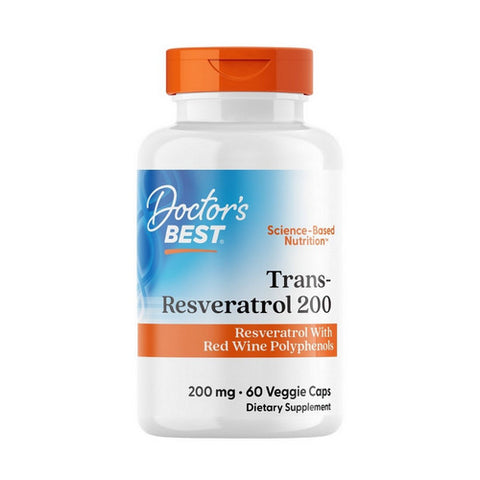 Doctors Best, Trans-Resveratrol 200 with ResVinol-25, 60 Veggie Caps