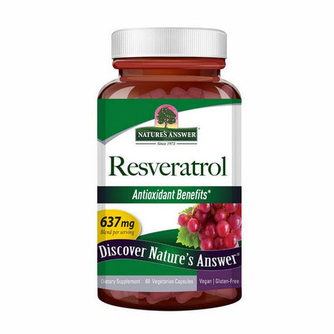 Nature's Answer, Resveratrol, 637 Mg, 60 Veg Caps Nature's Answer