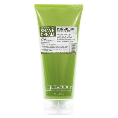 Giovanni Cosmetics, Shaving Cream, Tea Tree & Mint 7 oz