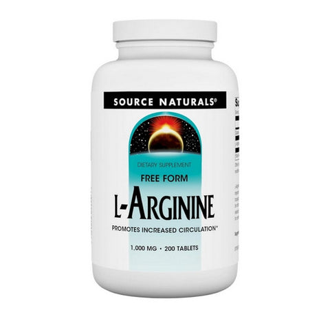 Source Naturals, L-arginine, 1000 mg, 200 tab