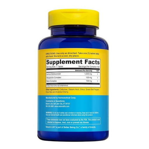 Nature's Life, Lemon Bioflavonoids, 1000 mg, 100 tabs