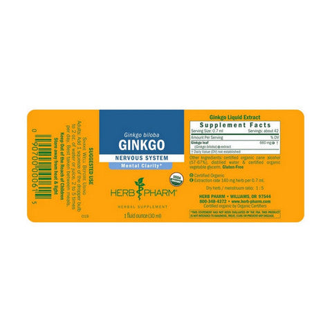 Herb Pharm, Ginkgo, 1 Oz Herb Pharm