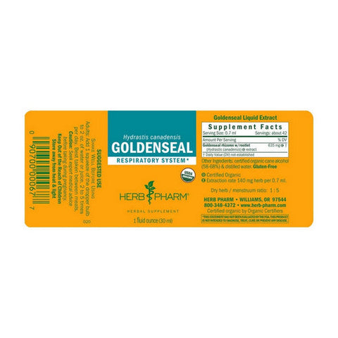 Herb Pharm, Goldenseal Extract, 1 oz Herb Pharm