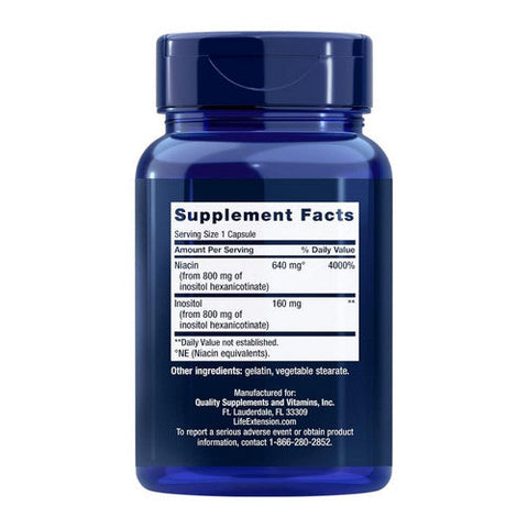 Life Extension, No Flush Niacin, 640 mg, 100 Caps Life Extension