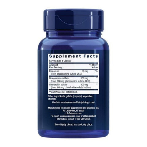 Life Extension, Glucosamine Chondroitin Capsules, 90 Count Life Extension