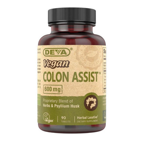Deva Vegan Vitamins, Vegan Colon Assist, 90 TAB