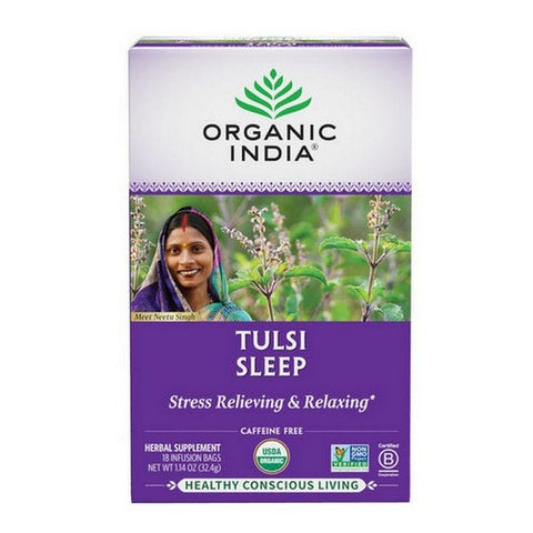 Organic India, Organic Tulsi Sleep Tea, 18 Count (Case Of 6)