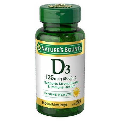 Nature's Bounty, Maximum Strength D3, 5000IU, 150 Count