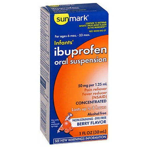 Sunmark, Infants Ibuprofen Oral Suspension, Berry 1 oz