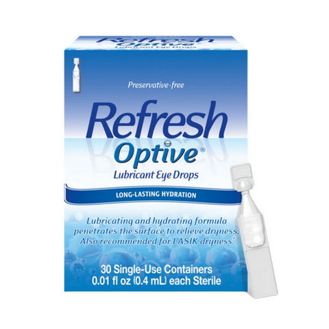 Refresh, Optive Lubricant Eye Drops Single-Use Containers, Count of 30