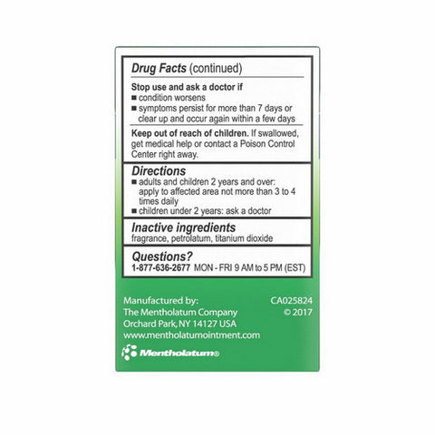 Mentholatum, Original Ointment Soothing Relief Aromatic Vapors, 1 Oz