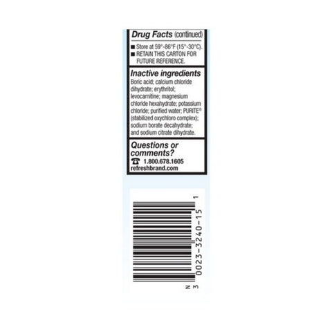 Refresh, Refresh Optive Lubricant Eye Drops For Dry Eyes, Count of 1