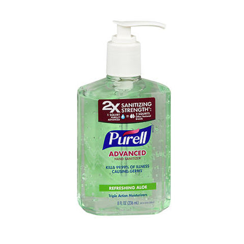 Purell, Advanced Hand Sanitizer Gel With Pump, Aloe 8 oz