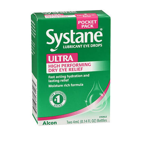 Systane, Ultra High Performance Lubricant Eye Drops Pocket Pack, 2 X 4 ml