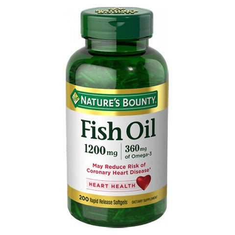 Nature's Bounty, Fish Oil, 1200 mg, 200 Count
