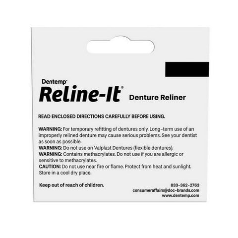 Kendall, D.O.C. Reline-It Denture Reliners, 2 each