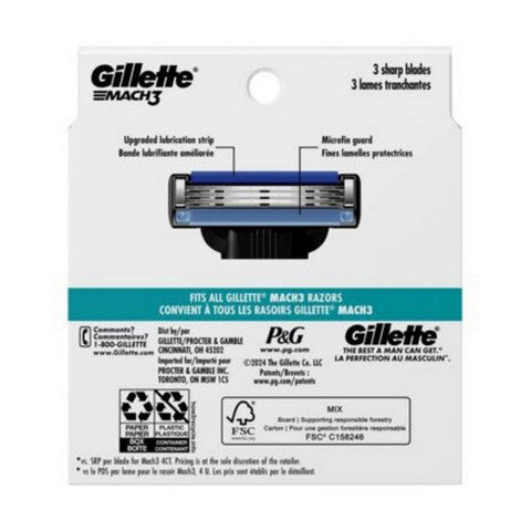 Gillette, Mach3 Cartridges, 8 Each Gillette